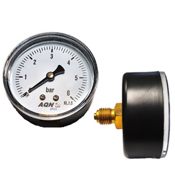 Manometer  0–  6 bar, hinten / 1/4