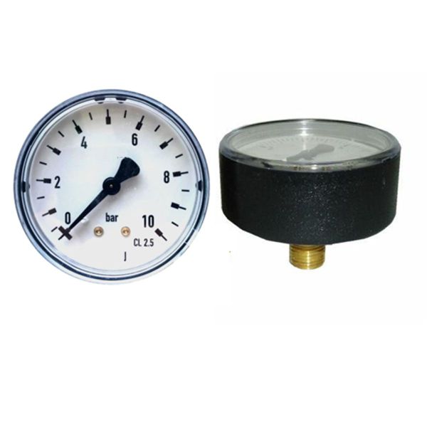 Manometer  0–10 bar, hinten / 1/4